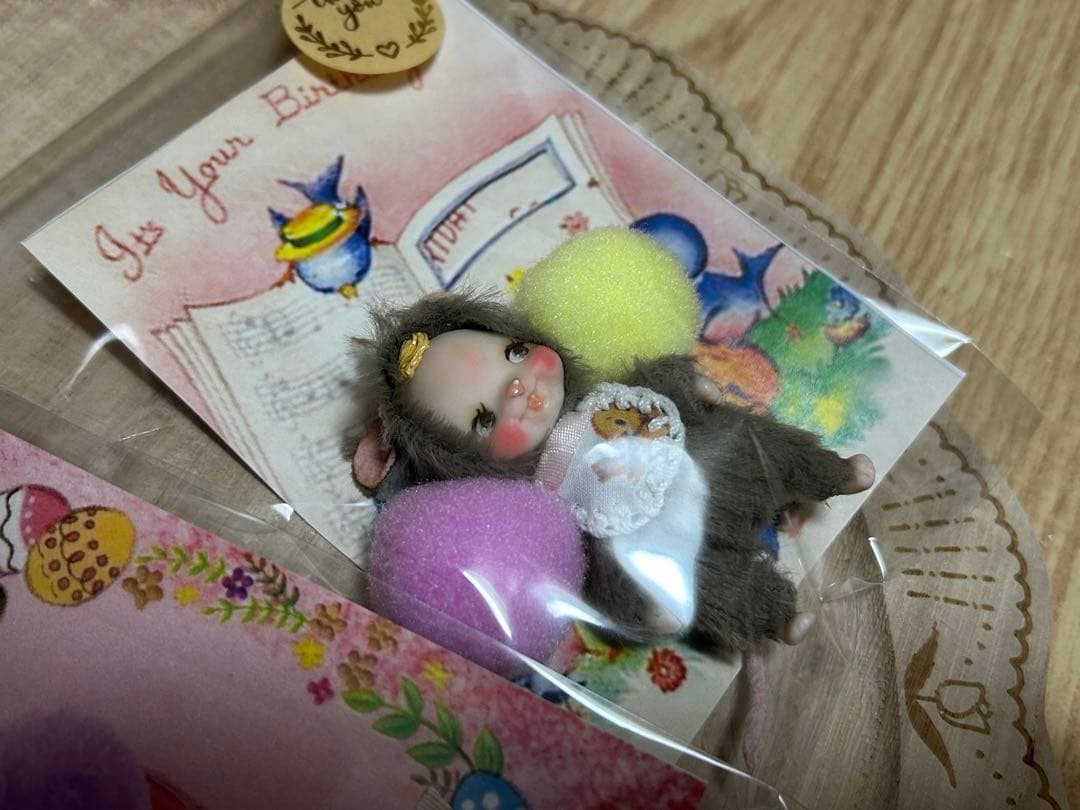 作家様 ミニチュアドール ねずみ ベビー ハンドメイド 2体セット 未開封