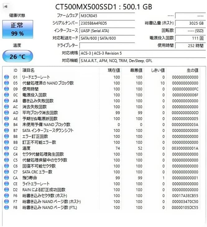 NECノートPC　SSD500GB　03　Core i5