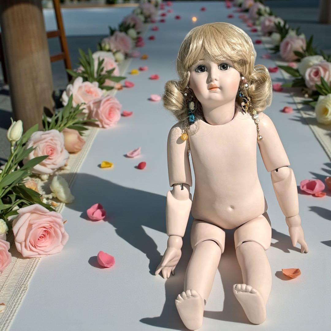 ユミカ ビスクドール ジュモー ブルー ベルベット ドレス ボネ バッグ