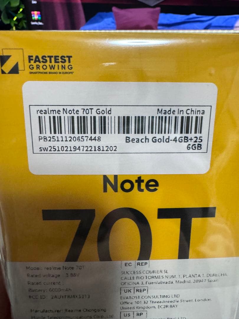 Realme Note 70T 4G ゴールド 4GB+256GB