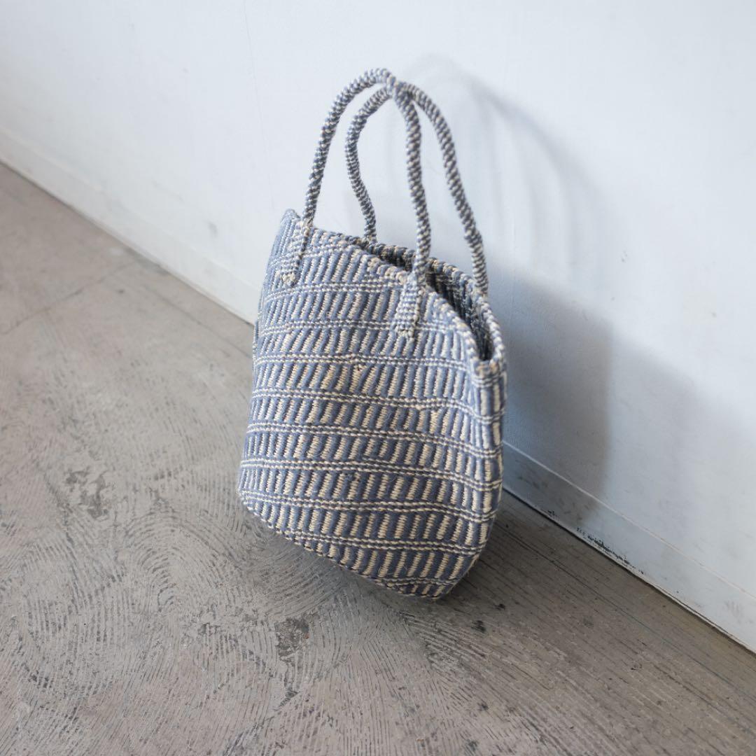 サイザルバッグ ケニア カゴバッグ ウール編み込み 丸底 ハンドバッグ