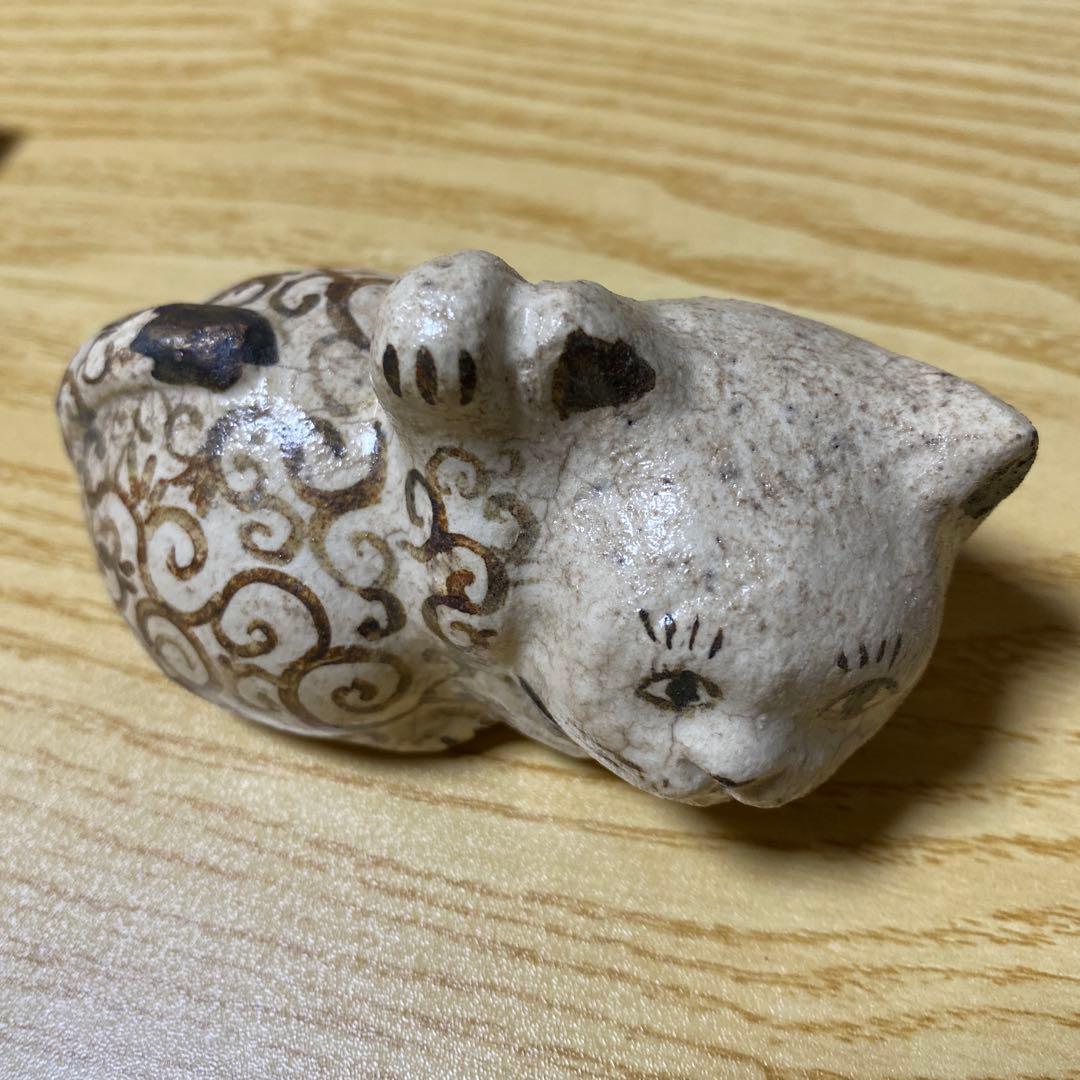 唐草模様招き猫骨董品