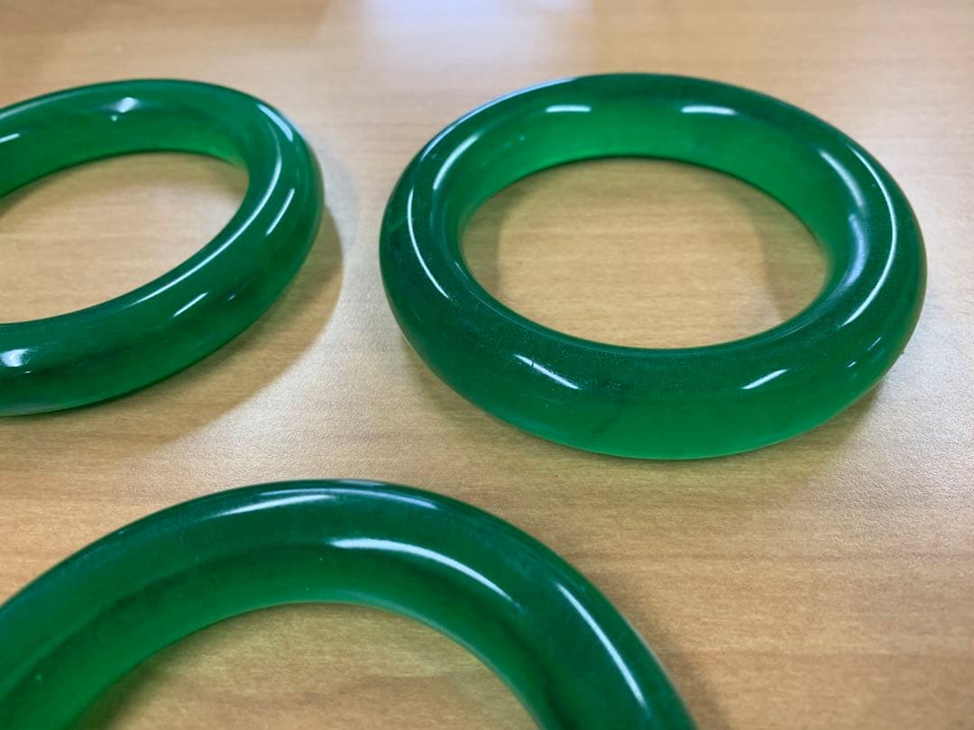 中国 時代物 天然石 腕輪 5点 古置物 古擺件 中国古美術 古美味 翡翠？