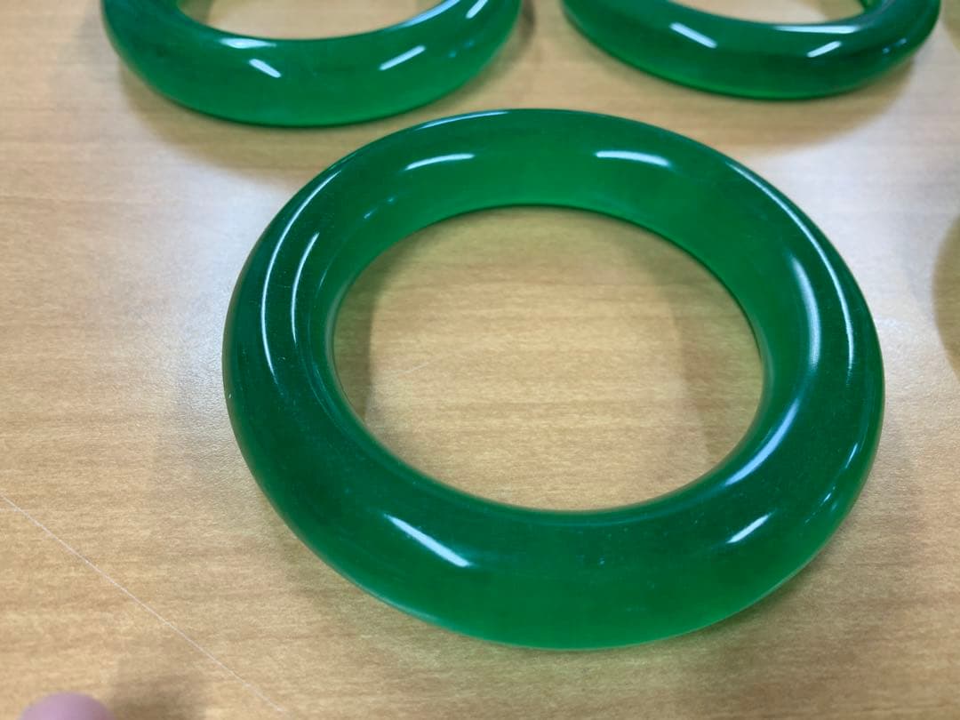 中国 時代物 天然石 腕輪 5点 古置物 古擺件 中国古美術 古美味 翡翠？