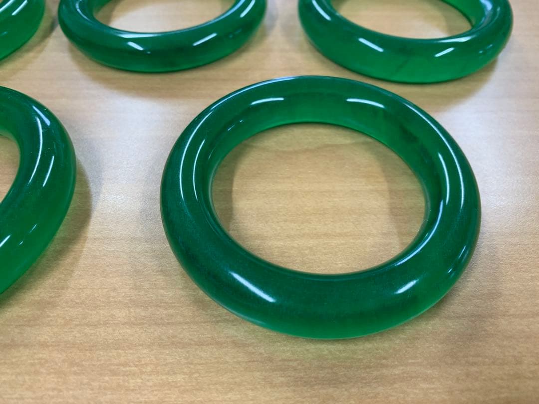 中国 時代物 天然石 腕輪 5点 古置物 古擺件 中国古美術 古美味 翡翠？