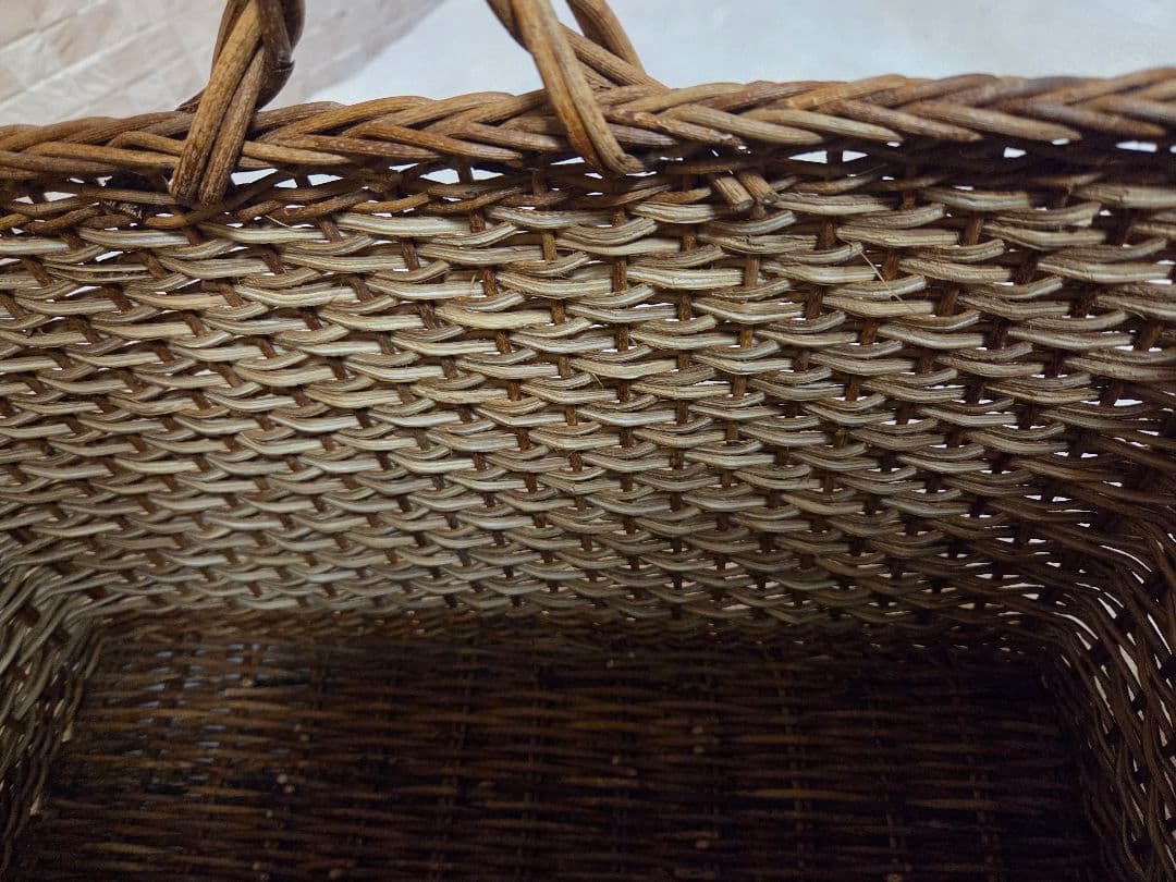 あけび 特大バスケット 宮本工芸購入 蓋なし　29×41cm