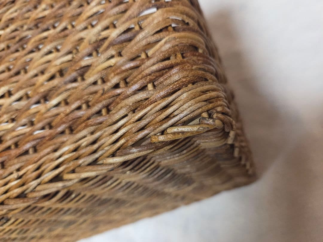 あけび 特大バスケット 宮本工芸購入 蓋なし　29×41cm