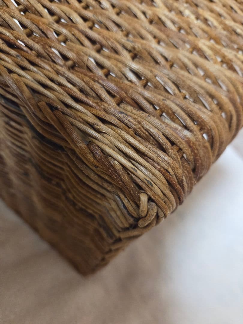 あけび 特大バスケット 宮本工芸購入 蓋なし　29×41cm