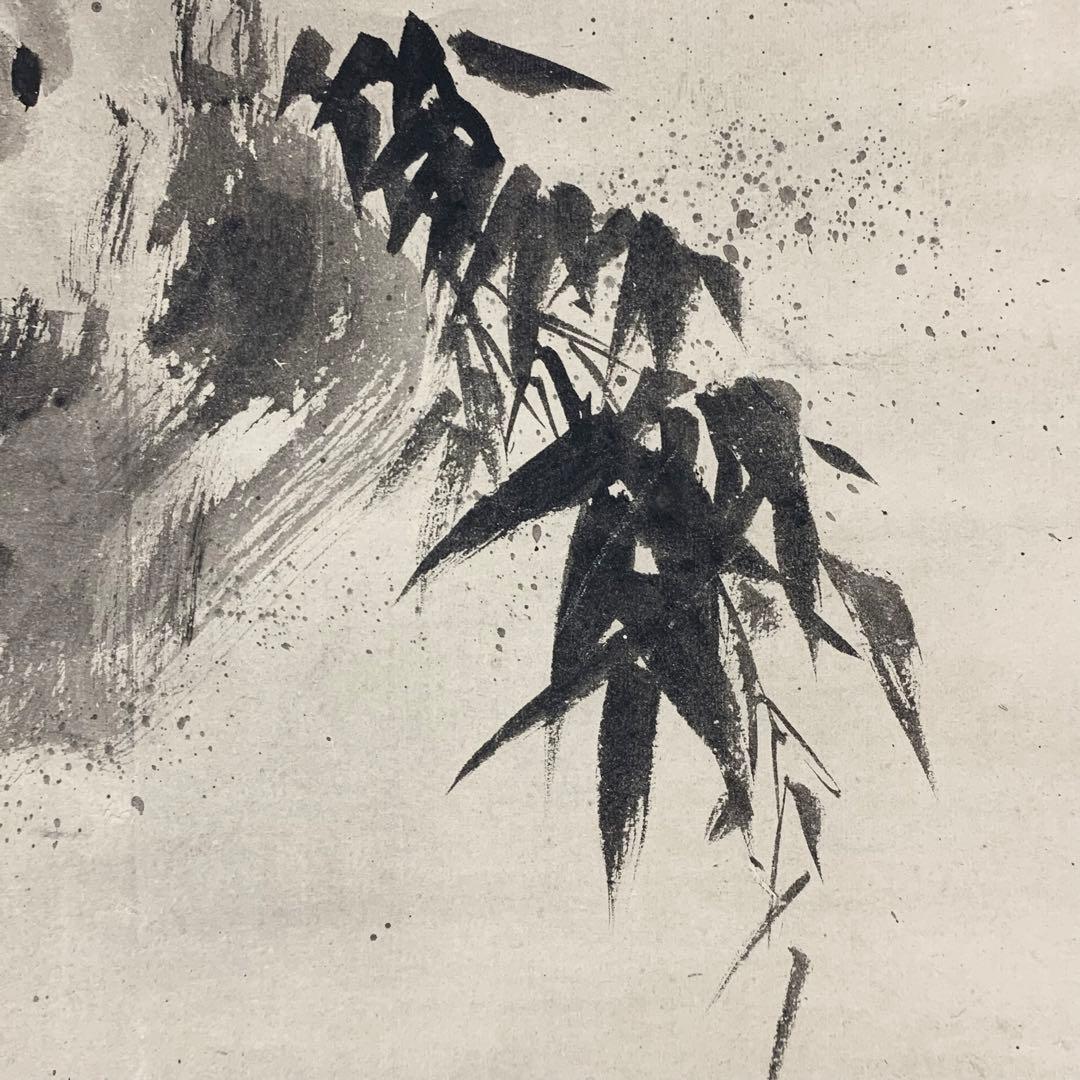 掛軸 狩野探信 虎 水面 水墨画 とら