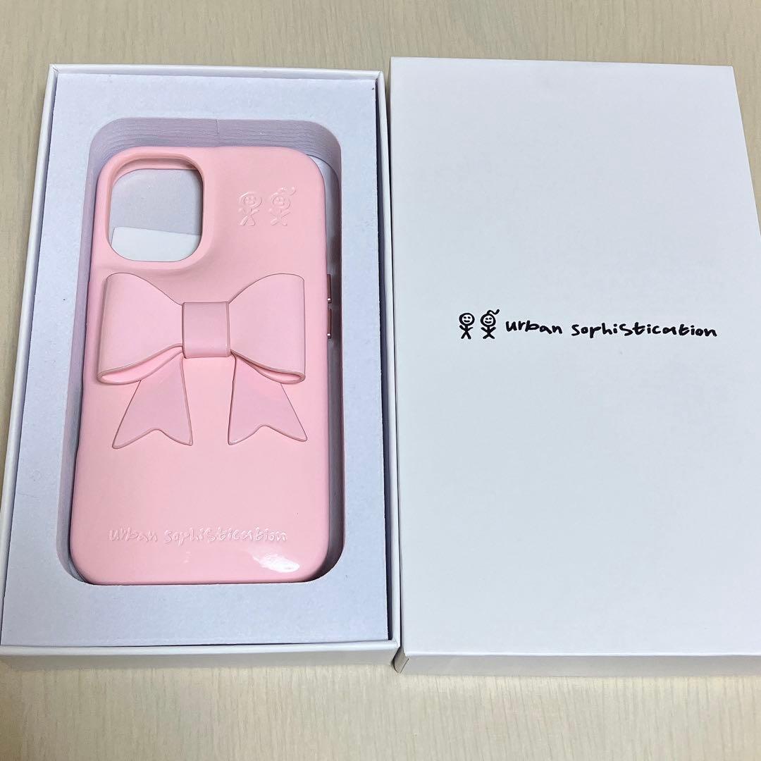 Urban Sophistication リボンケース iPhone16 ピンク