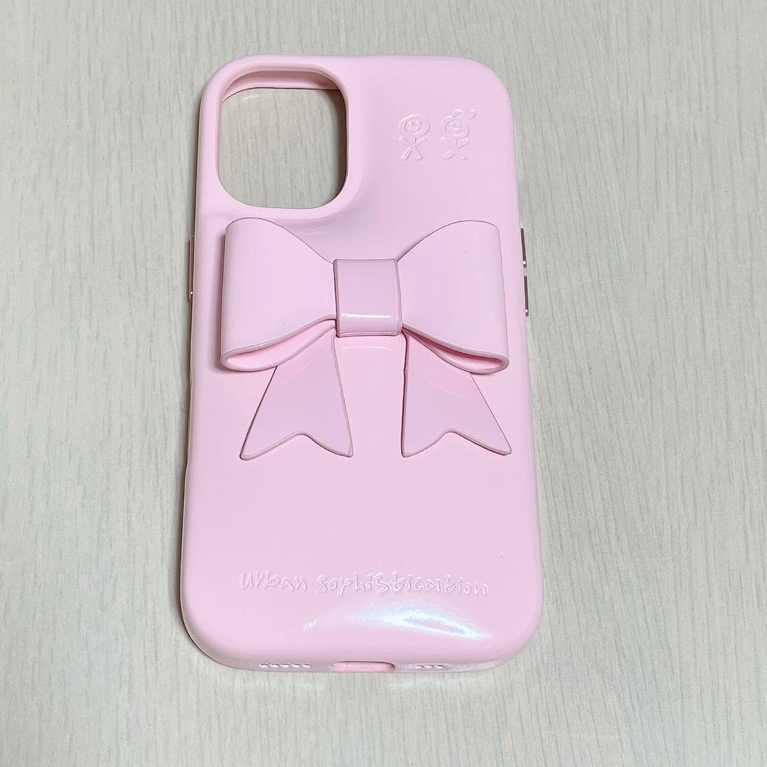 Urban Sophistication リボンケース iPhone16 ピンク