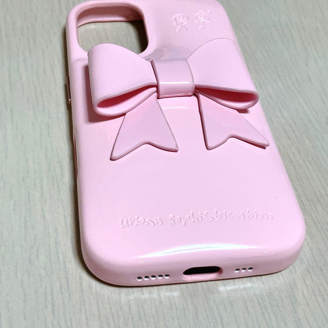 Urban Sophistication リボンケース iPhone16 ピンク