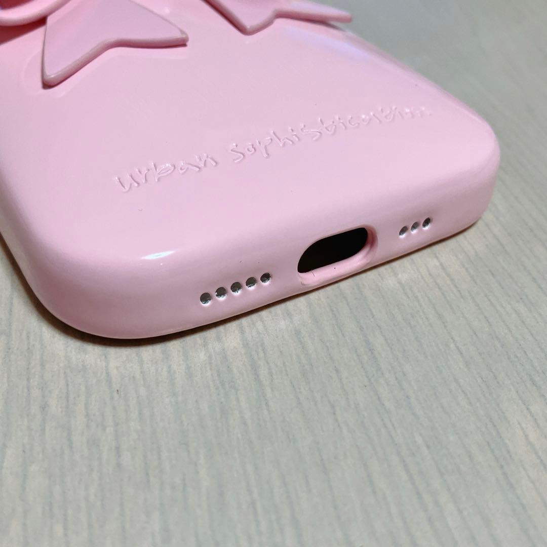 Urban Sophistication リボンケース iPhone16 ピンク