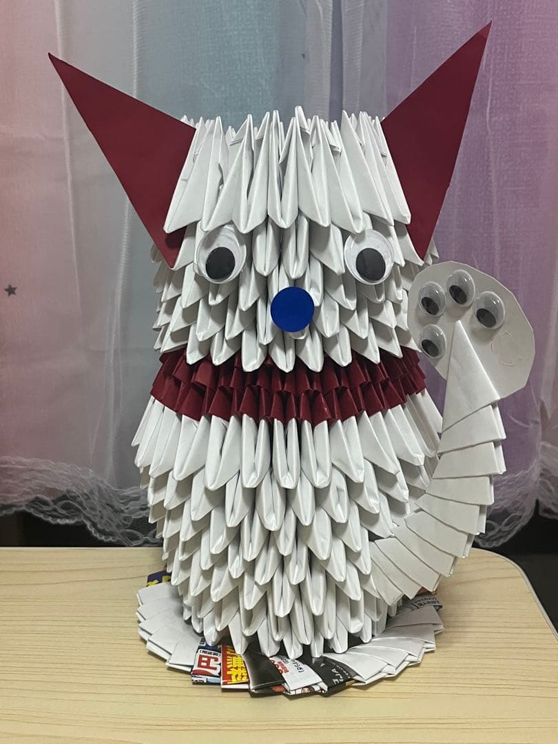 ハンドメイド 兎 猫 ウサギ ネコ 置き物 手作り