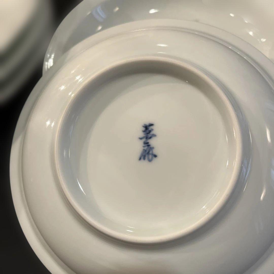 人間国宝　井上萬二【本人作】銘々皿　5客揃い