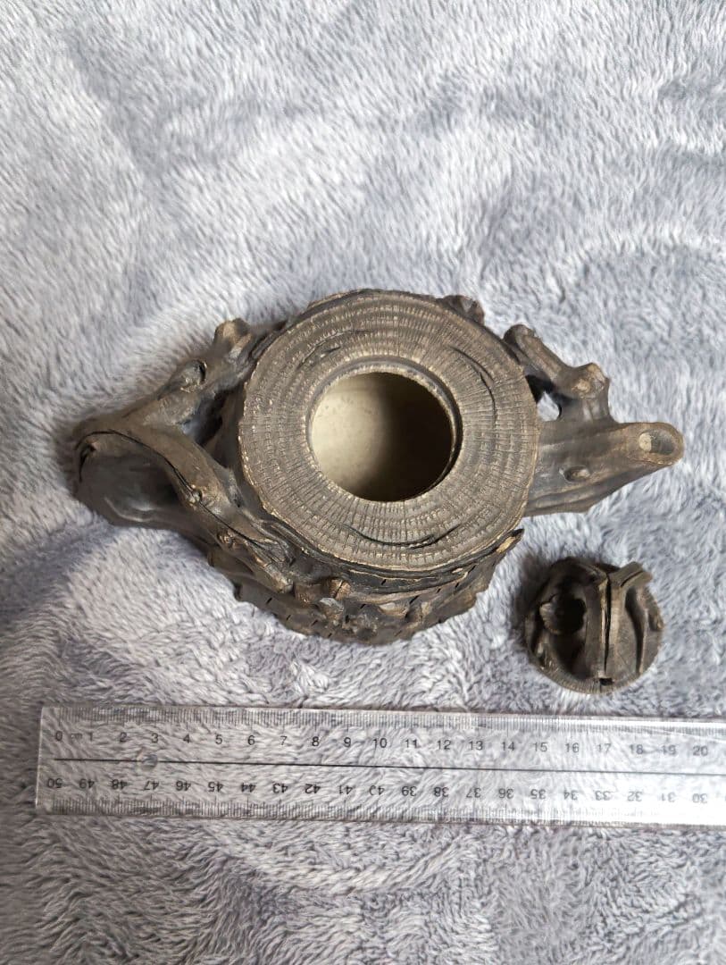 急須 　紫砂名壺　彫刻　中国宜興　茶壺　茶道具　茶器　紫砂　中国美術　中国茶器