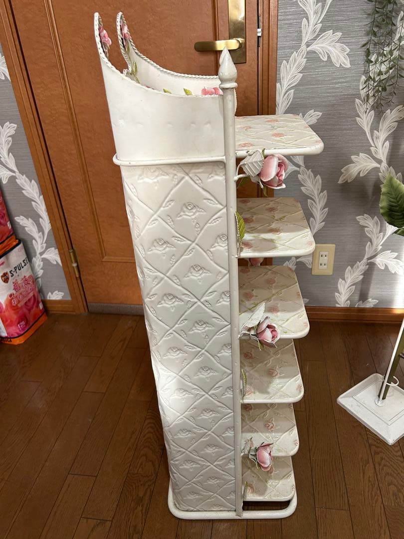 希少品★レトロ エレガントローズアイアンシリーズ　スリッパ＆シューズラック