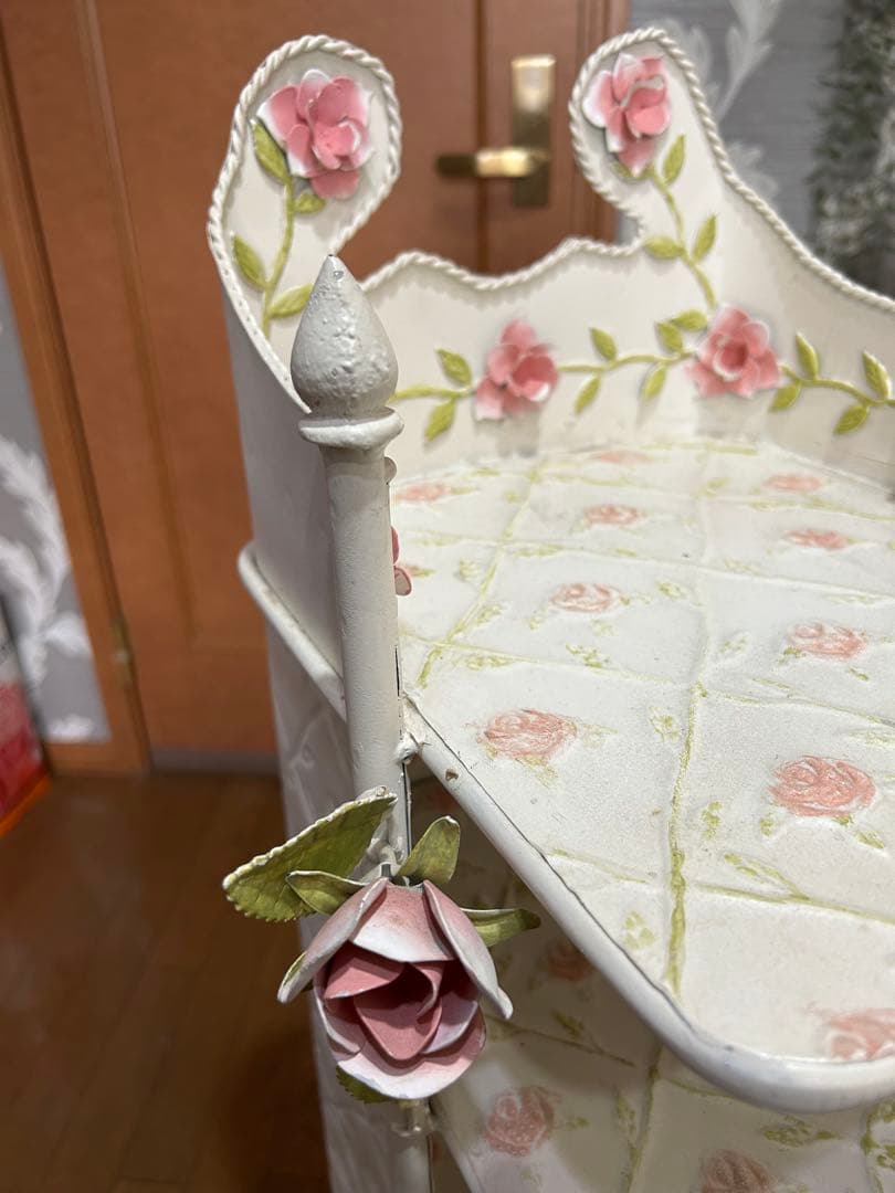 希少品★レトロ エレガントローズアイアンシリーズ　スリッパ＆シューズラック