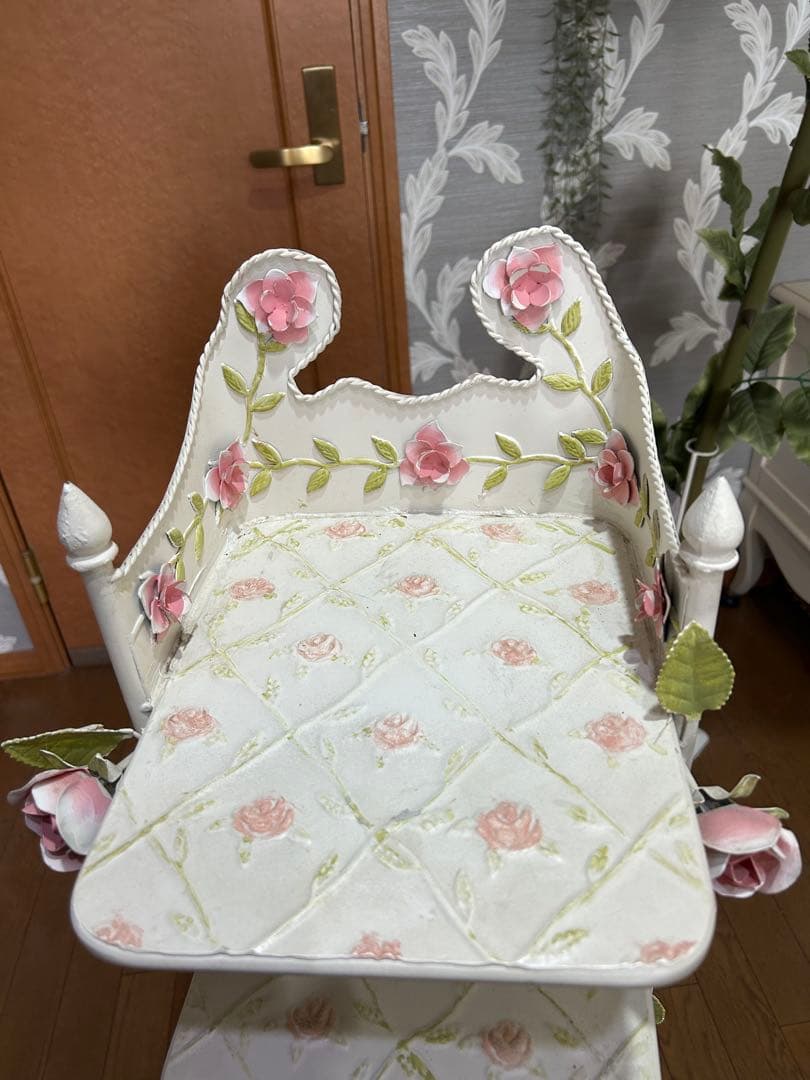 希少品★レトロ エレガントローズアイアンシリーズ　スリッパ＆シューズラック