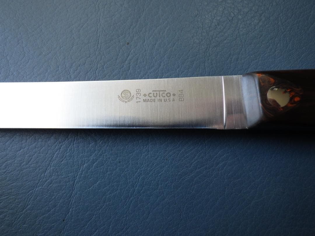 US高級サーモンスライサーナイフ包丁1739★高炭素鋼★ニッケル銀合金リベット