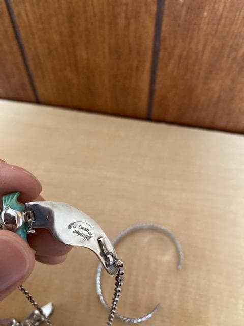 インディアンジュエリー　シルバー　リング　バングル　ネックレス　インレイ