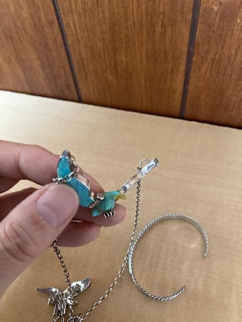 インディアンジュエリー　シルバー　リング　バングル　ネックレス　インレイ