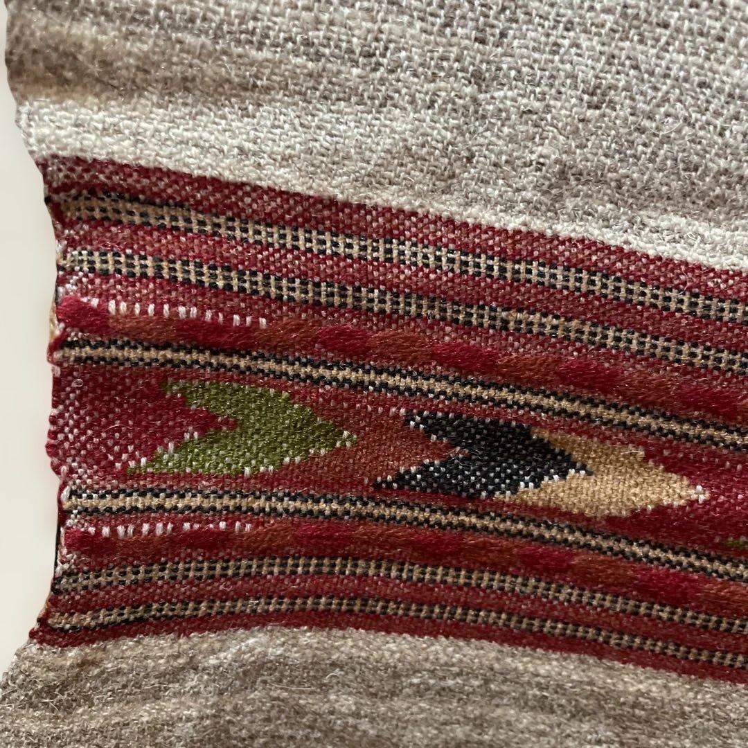 ヤクウール大判ストール　無染色　天然繊維　手織りショール