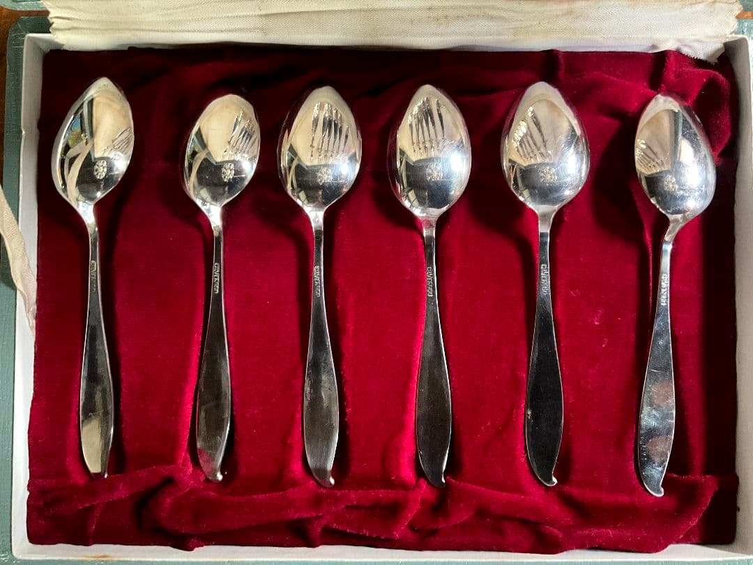 カトラリーセット　スプーン6本　フォーク6本　銀製　シルバー850　126g