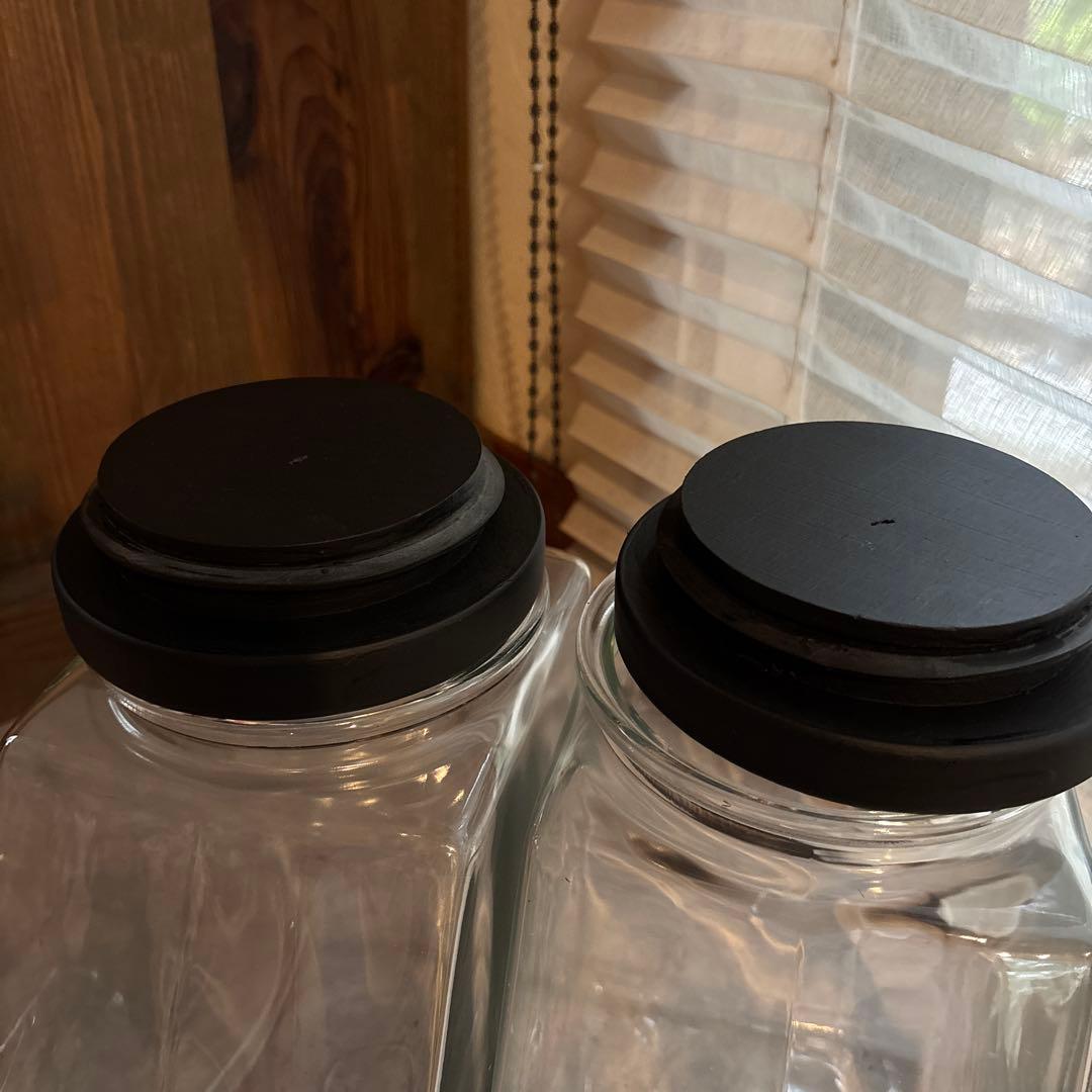 ガラス 六角瓶 大 2個セット 保存容器 保存瓶 食品の収納にも ②