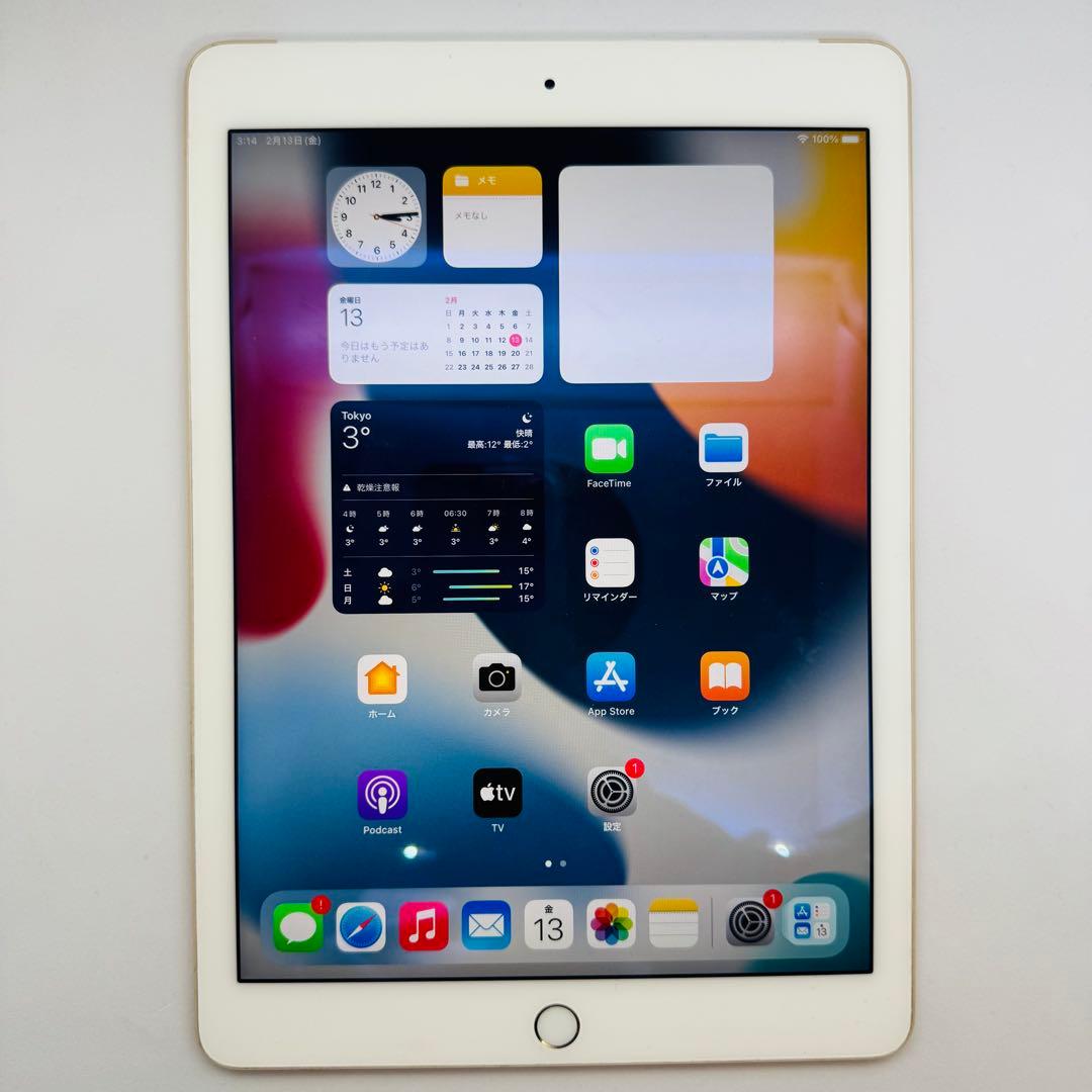 【新品バッテリー】iPadAir2 64GB本体 ゴールド Docomo