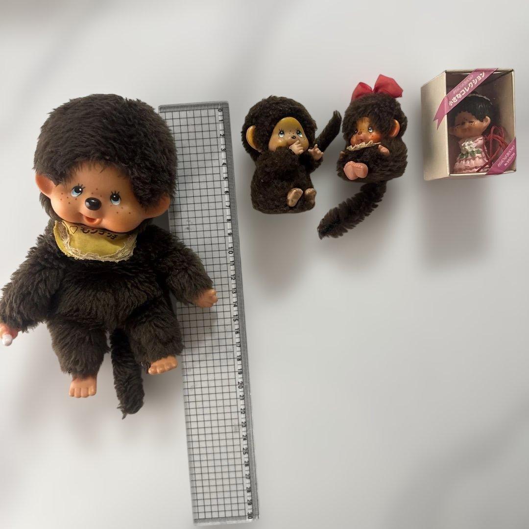 レトロ　モンチッチ ぬいぐるみ 3点セット＋ 飾り物モンチッチ１点