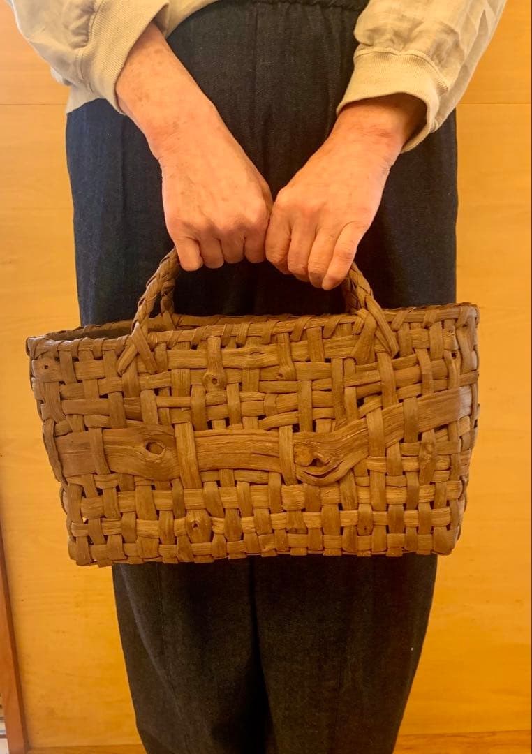 国産山葡萄乱れ編みトートバッグ（小）