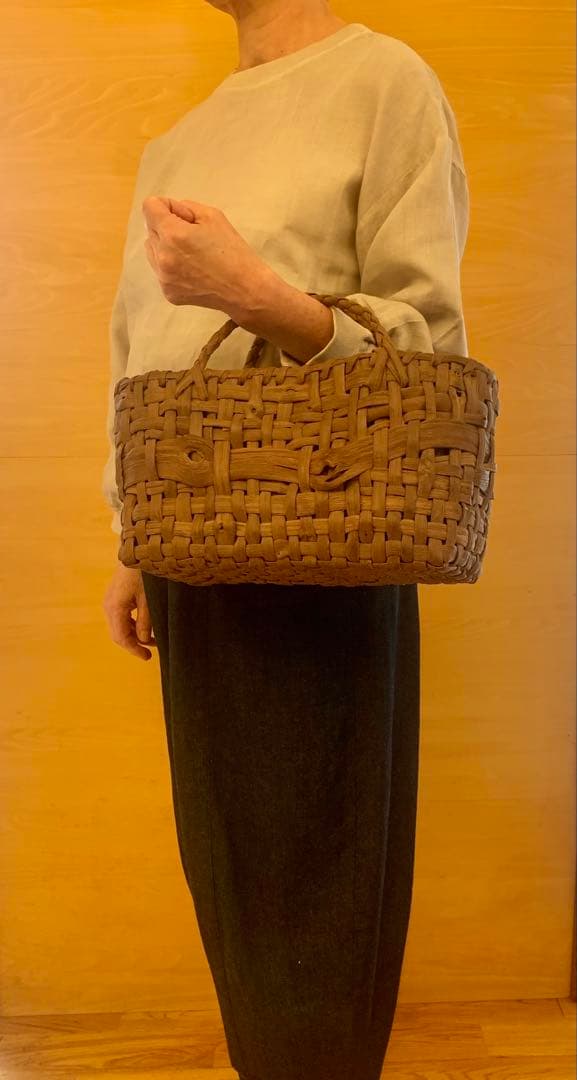 国産山葡萄乱れ編みトートバッグ（小）