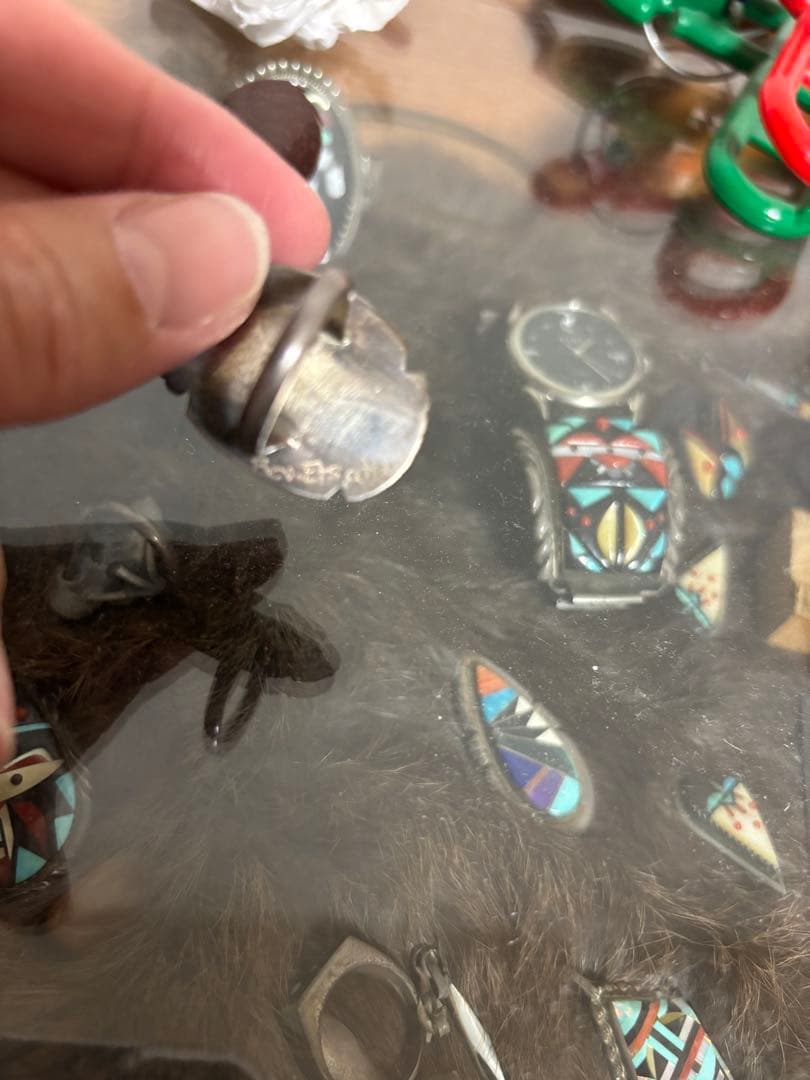 インディアンジュエリー　ズニ族　リング