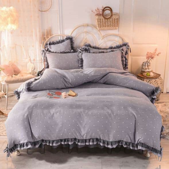 柔らかい セミ 4点セット 掛け布団カバー 寝具カバーセット