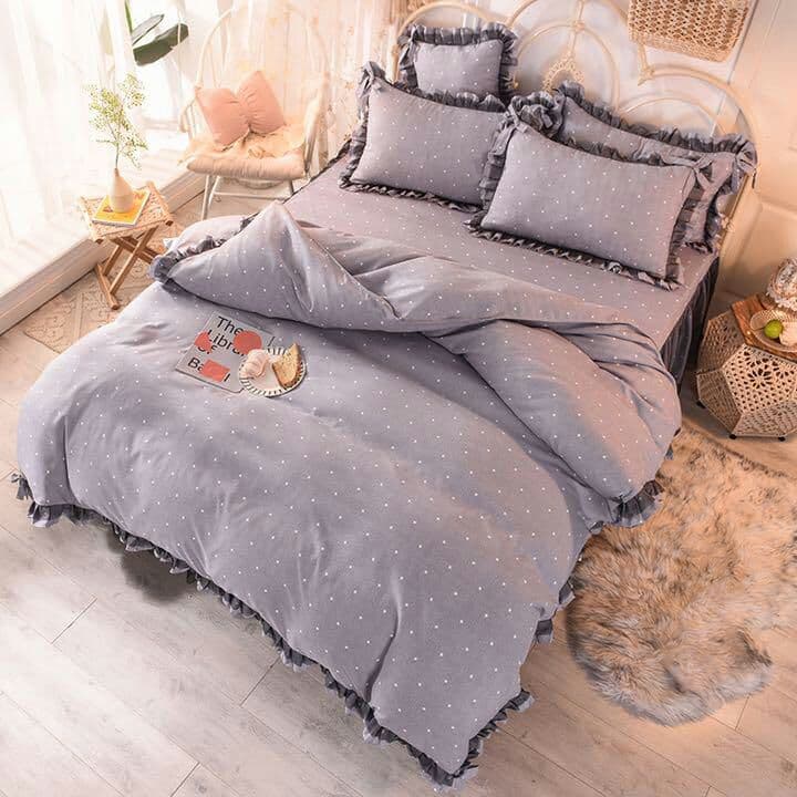 柔らかい セミ 4点セット 掛け布団カバー 寝具カバーセット