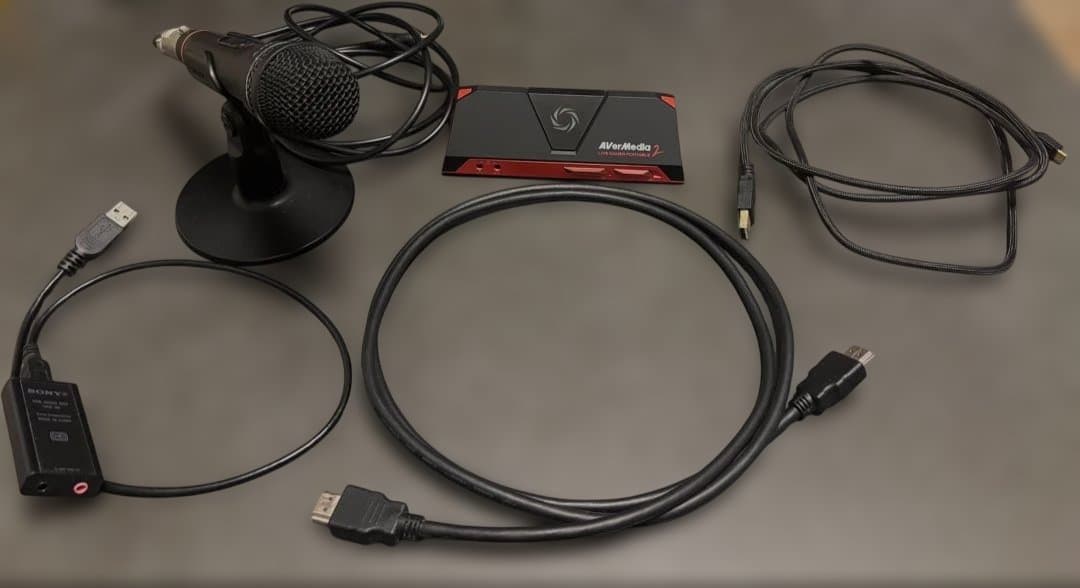キャプチャーボード マイク セット HDMIケーブル 付き