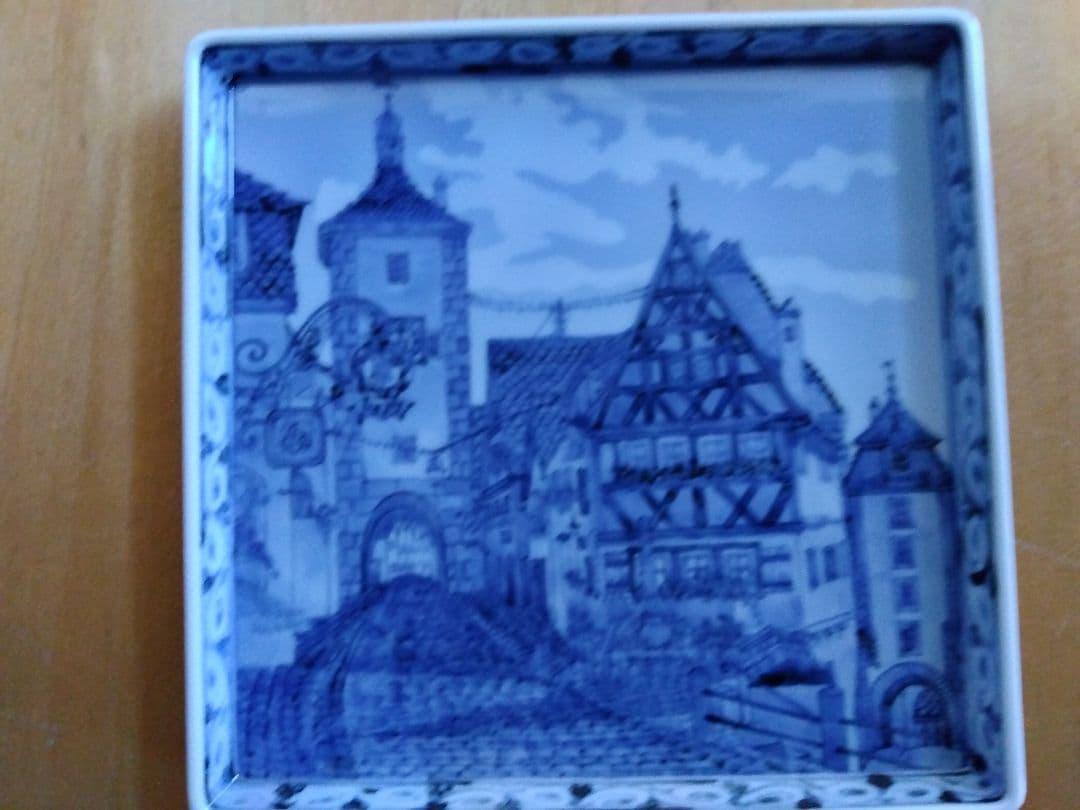 ローテンブルクの街並みのお皿
