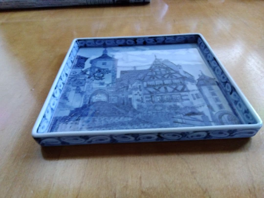 ローテンブルクの街並みのお皿