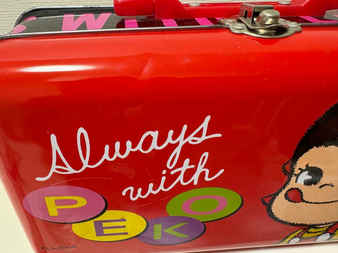 レトロ　希少　不二家Peko Poko トランク缶ケース