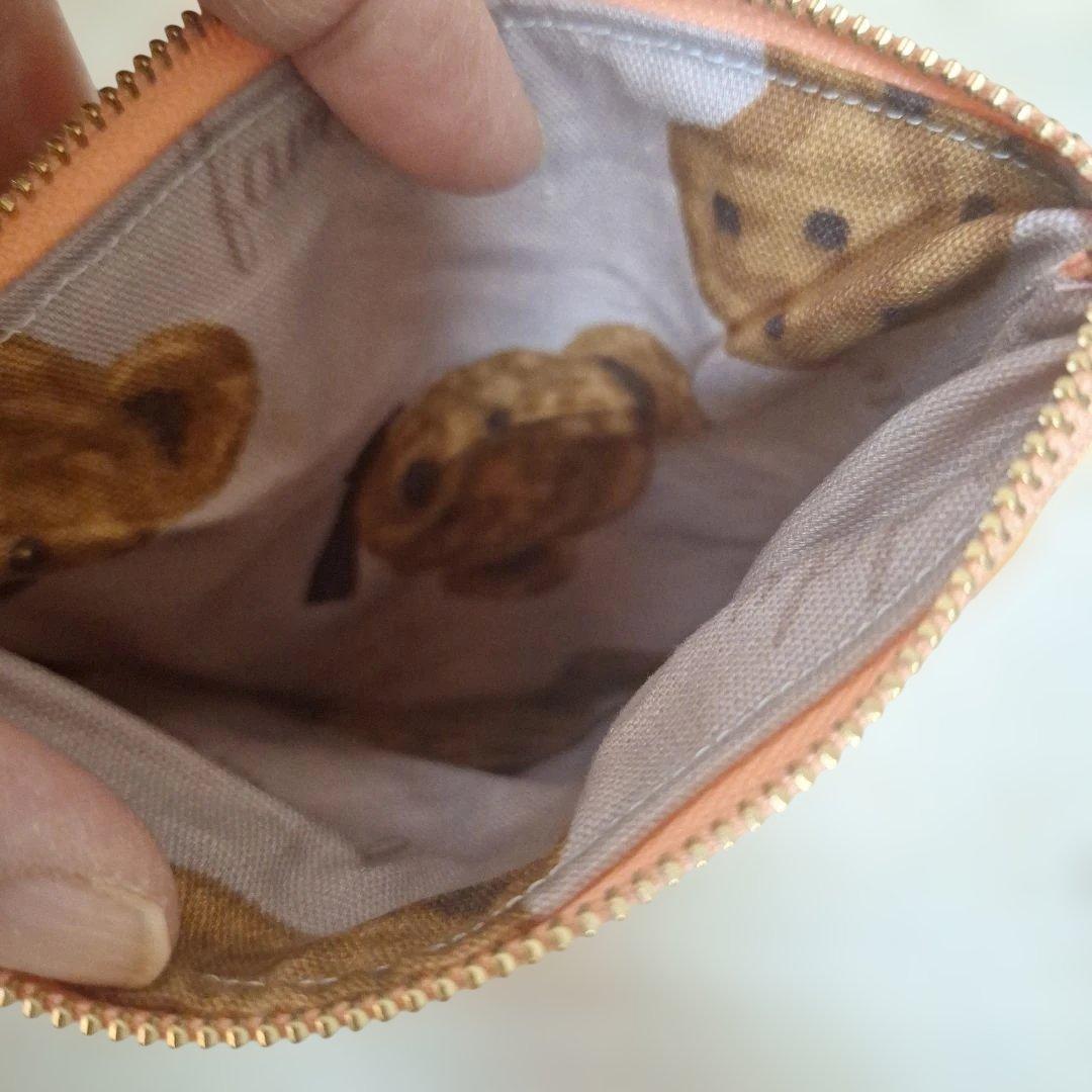 激レアパグパネル生地　ハンドメイド　まちなしバッグ　フラットポーチ