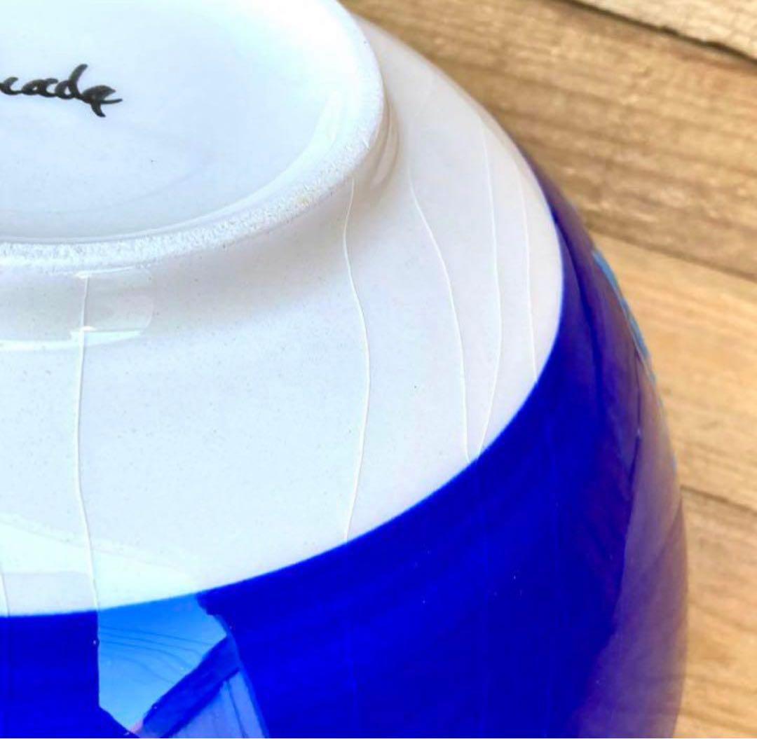 直径22cm☆新品☆【トルコ】ボウル皿 ＊ブルー＊ キュタフヤ陶器 ハンドメイド