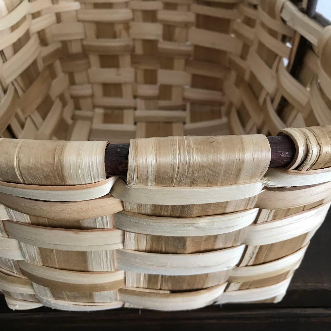 スペイン　バスケット　かご　栗　　　　　　(市川籠店　カゴアミドリ)