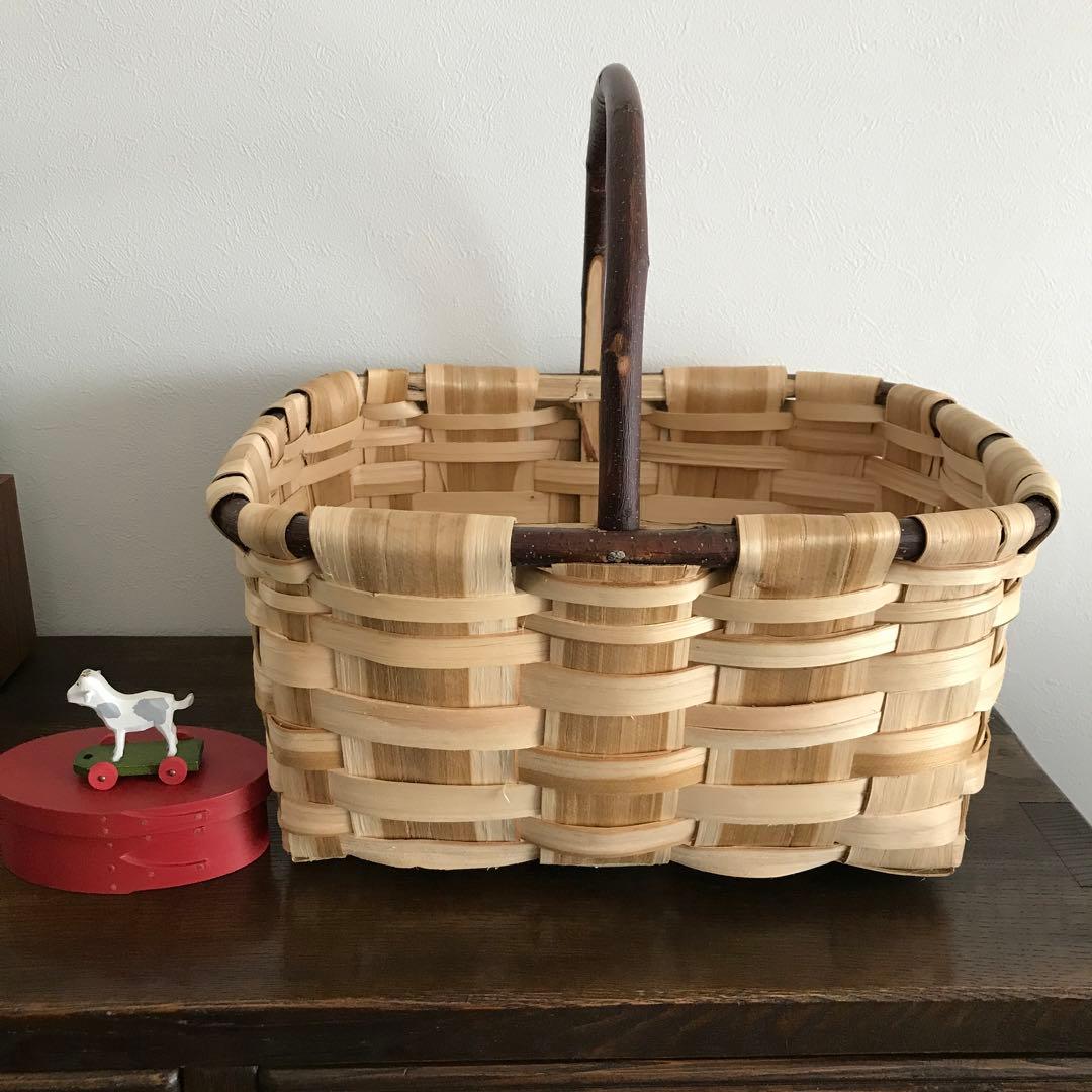 スペイン　バスケット　かご　栗　　　　　　(市川籠店　カゴアミドリ)