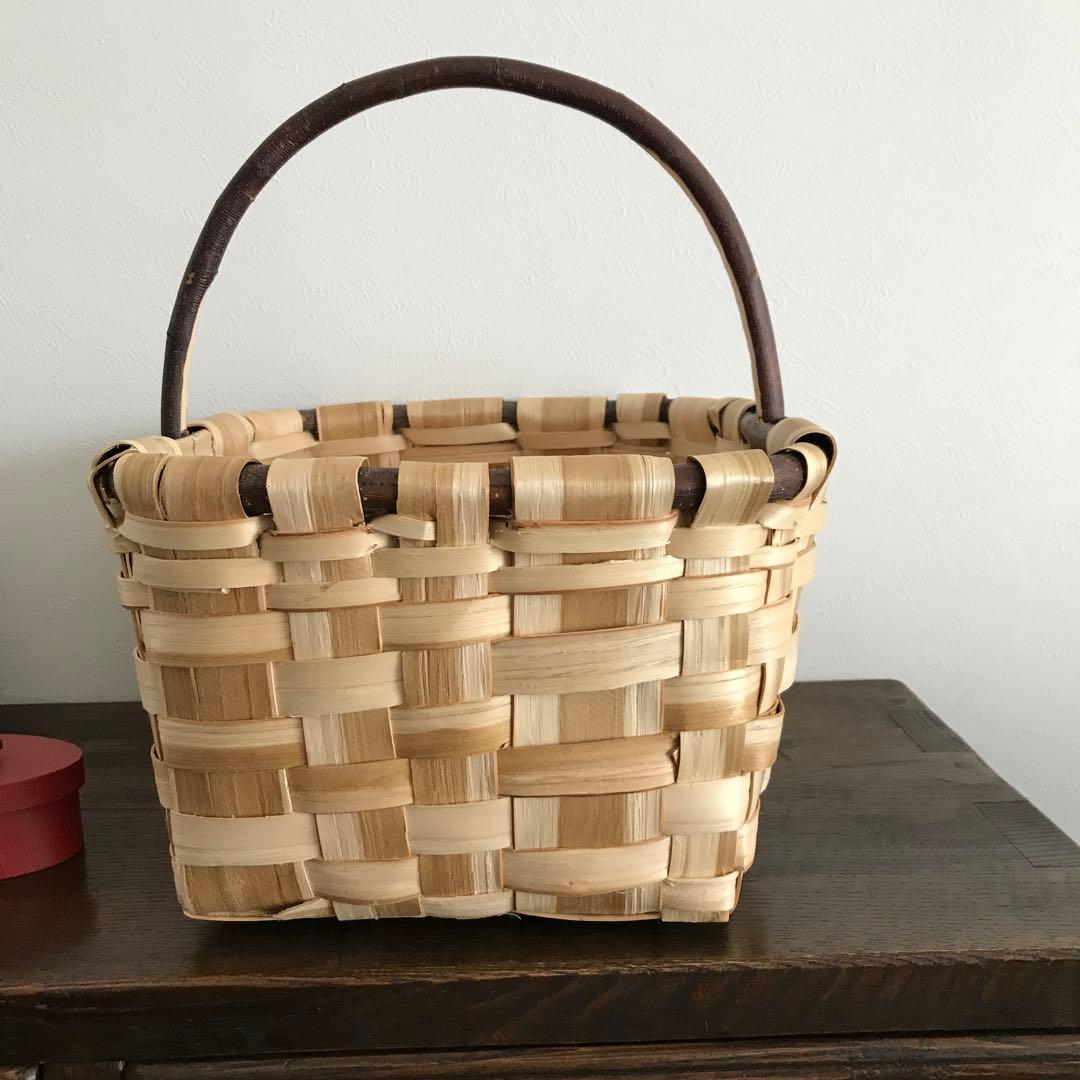 スペイン　バスケット　かご　栗　　　　　　(市川籠店　カゴアミドリ)
