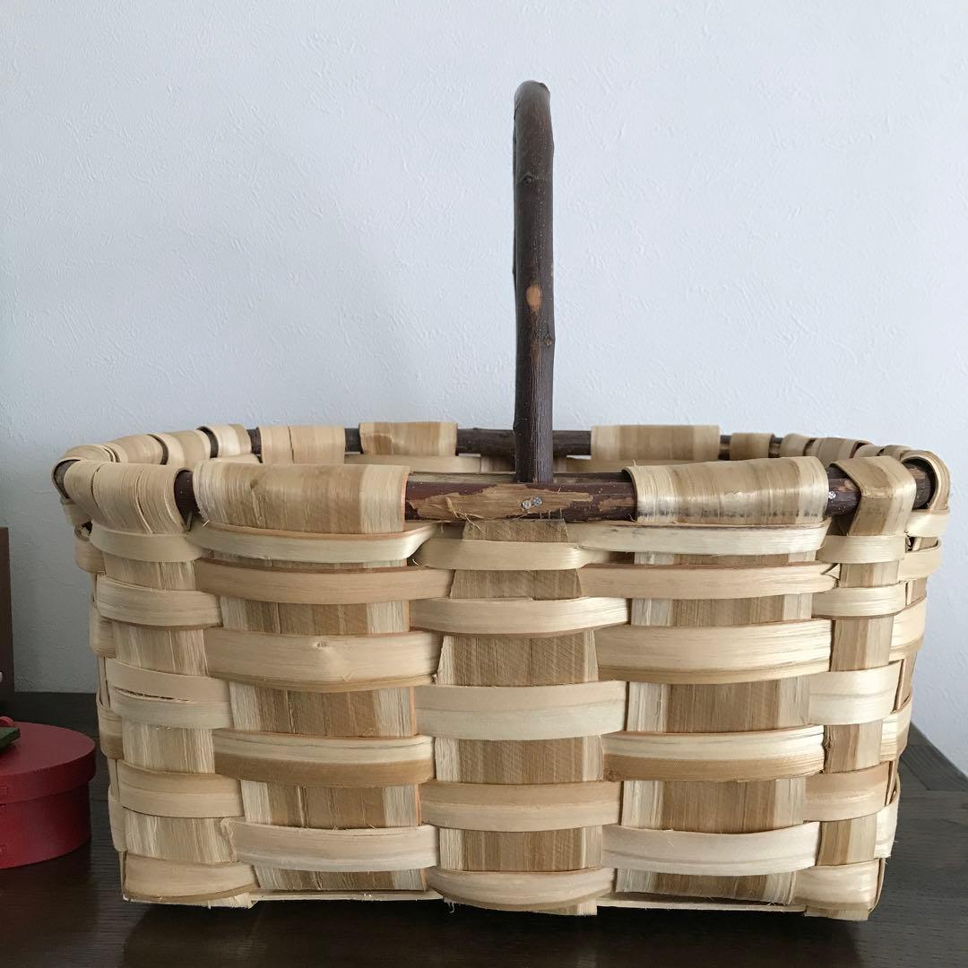 スペイン　バスケット　かご　栗　　　　　　(市川籠店　カゴアミドリ)