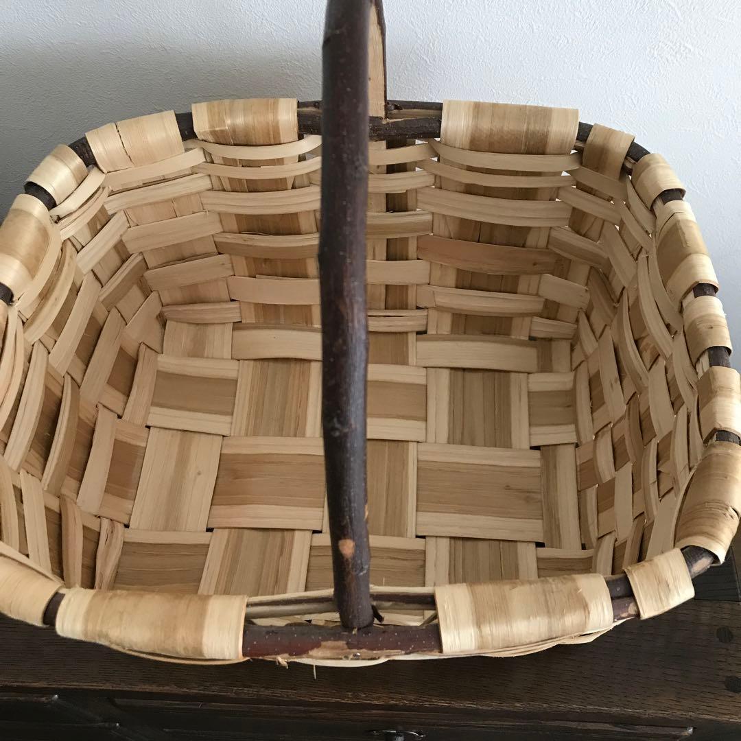 スペイン　バスケット　かご　栗　　　　　　(市川籠店　カゴアミドリ)