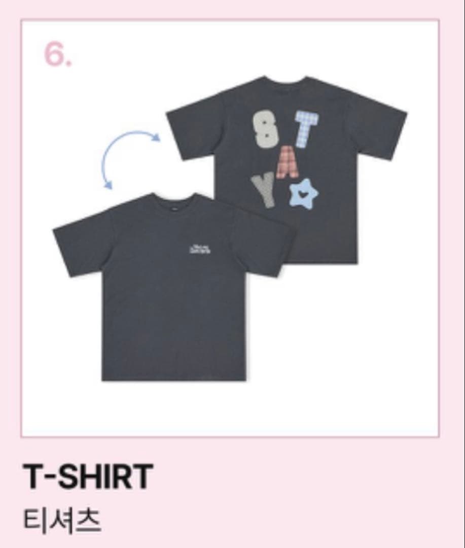 stray kids スキズ 6期 ペンミ STAY 会場 特典 Tシャツ
