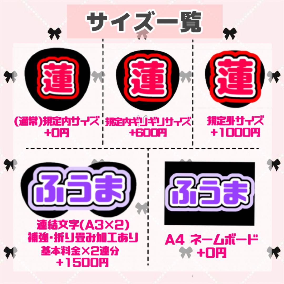 すー様 うちわ文字 オーダーページ