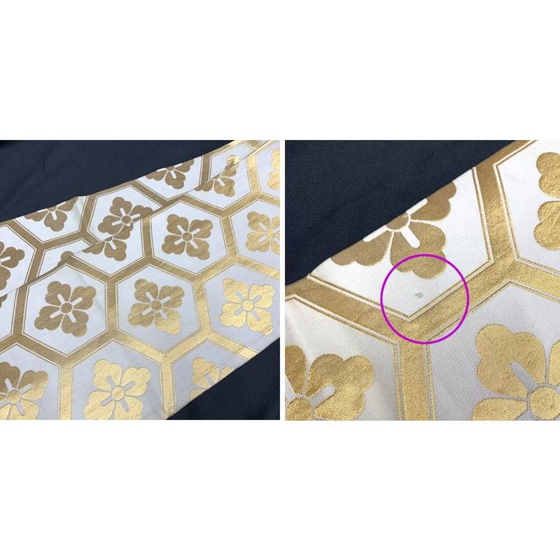 602ag32■七五三 七歳 女児 着物&丸帯&長襦袢 色無地 洒落紋■美品